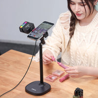 Thumbnail for Cell Phone Stand with Cooler, Desktop Phone Live Streaming Solution with Phone Cooling Fan, Height Adjustable Phone Cooler Stand Compatible with All Mobile Phones, iPhone & Android