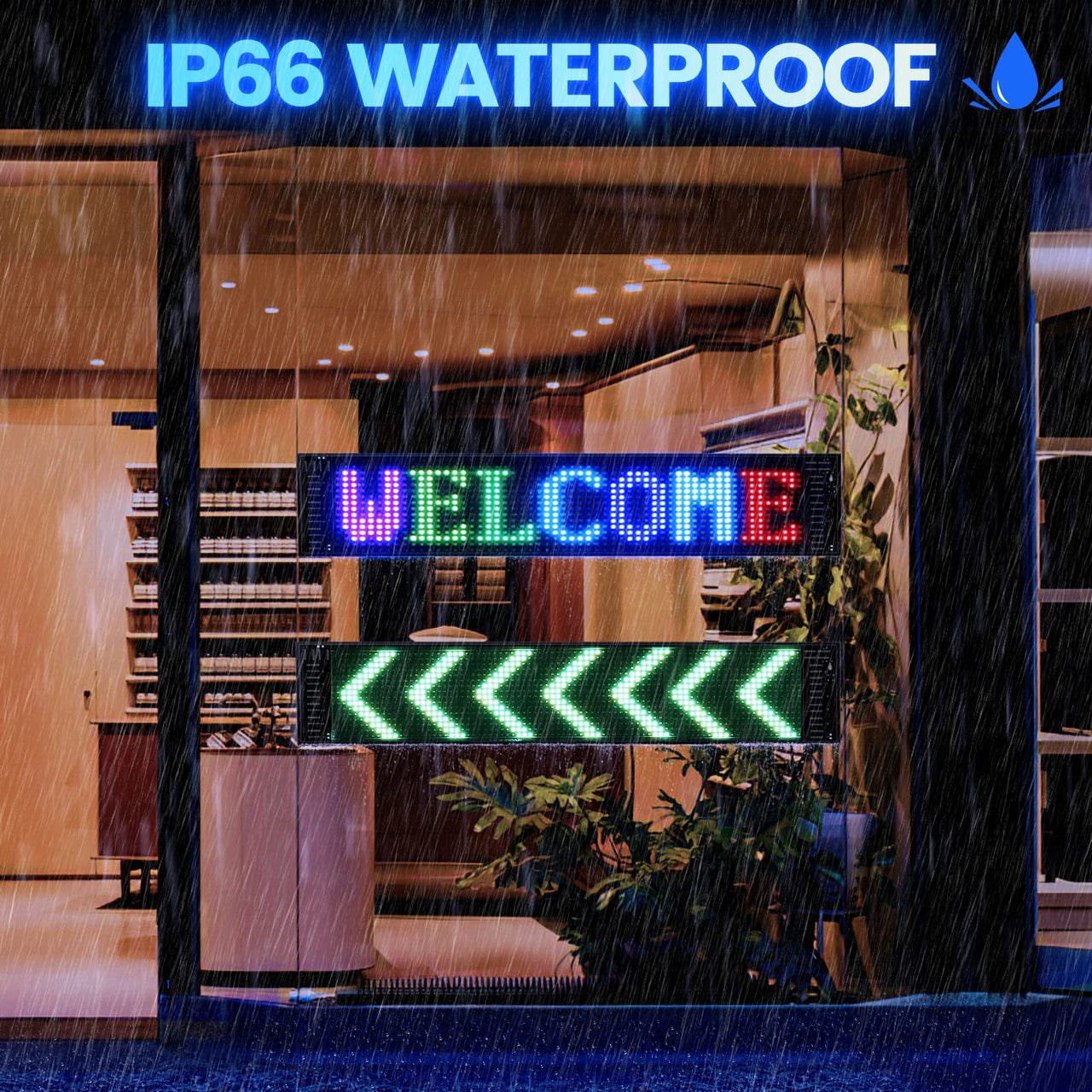 LED Sign Programmable FPCB Flexible Matrix Panel Animation Text Message Scrolling Storefront Advertise Slogan Door Sign Car