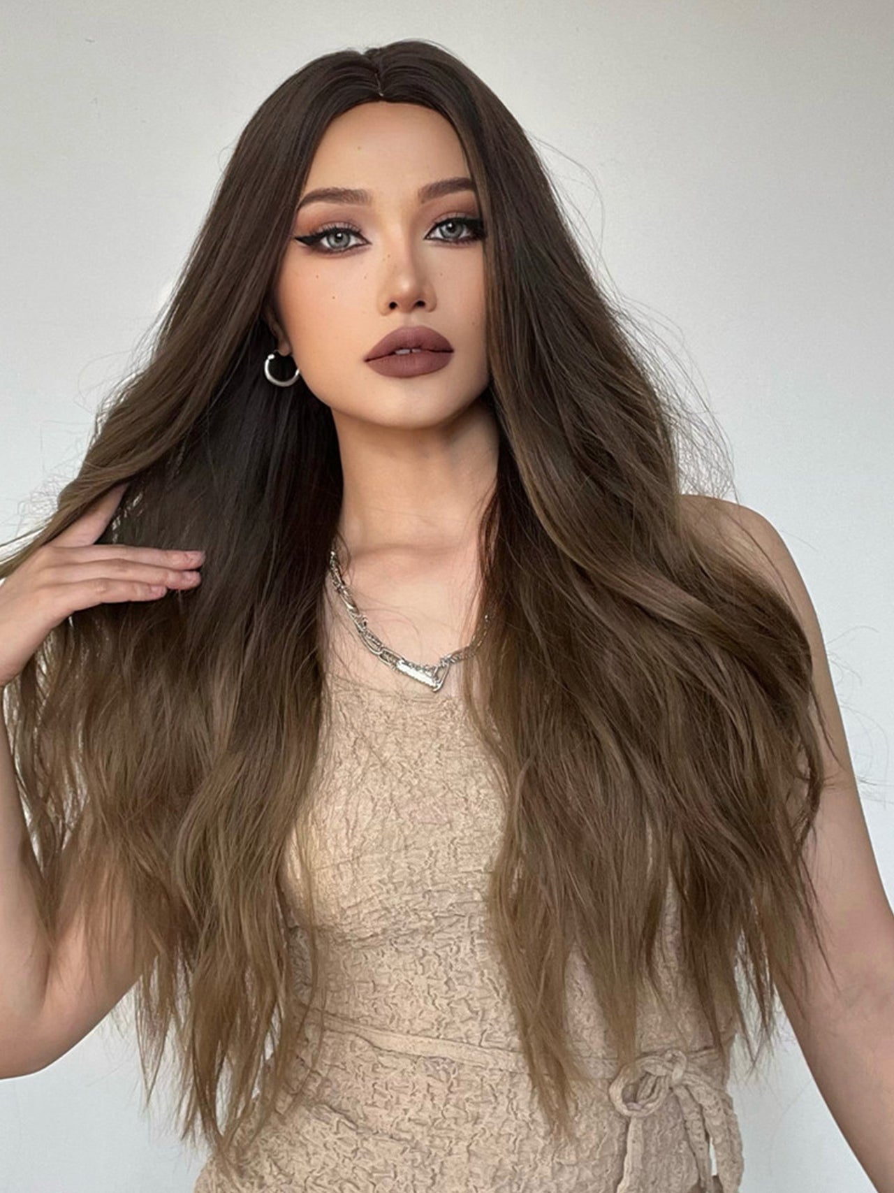 26 inches Natural Wave  Long  Fashion Wig LC179-10