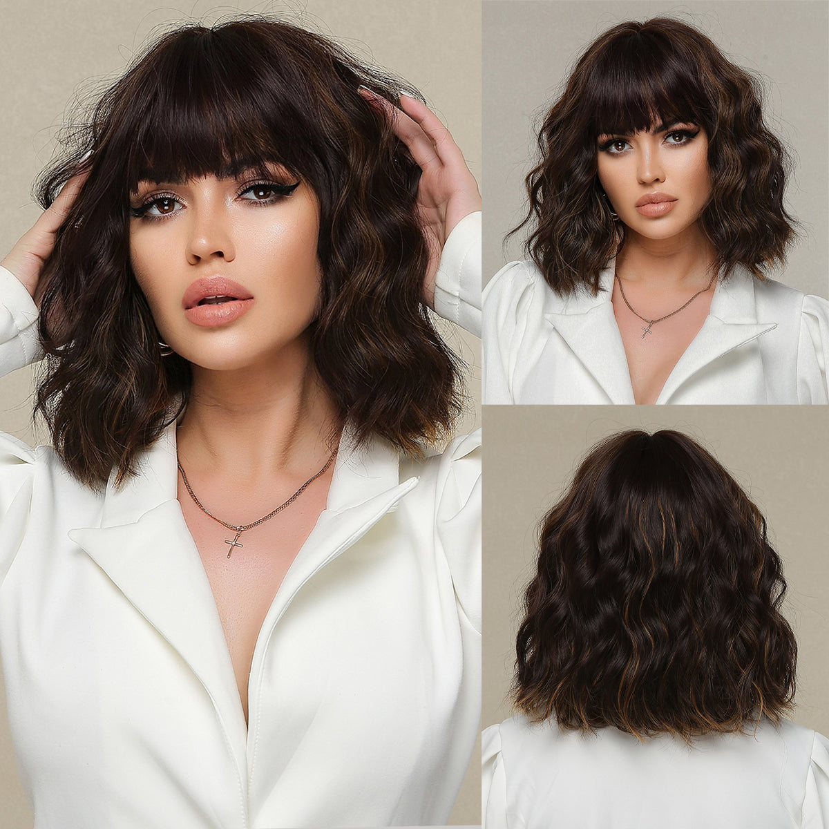 14 inches Natural wave Short Fashion Wig LC8087-1