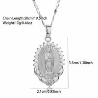 Thumbnail for 1pc Men's Virgin Mary Pendant Necklace Three Colors Available