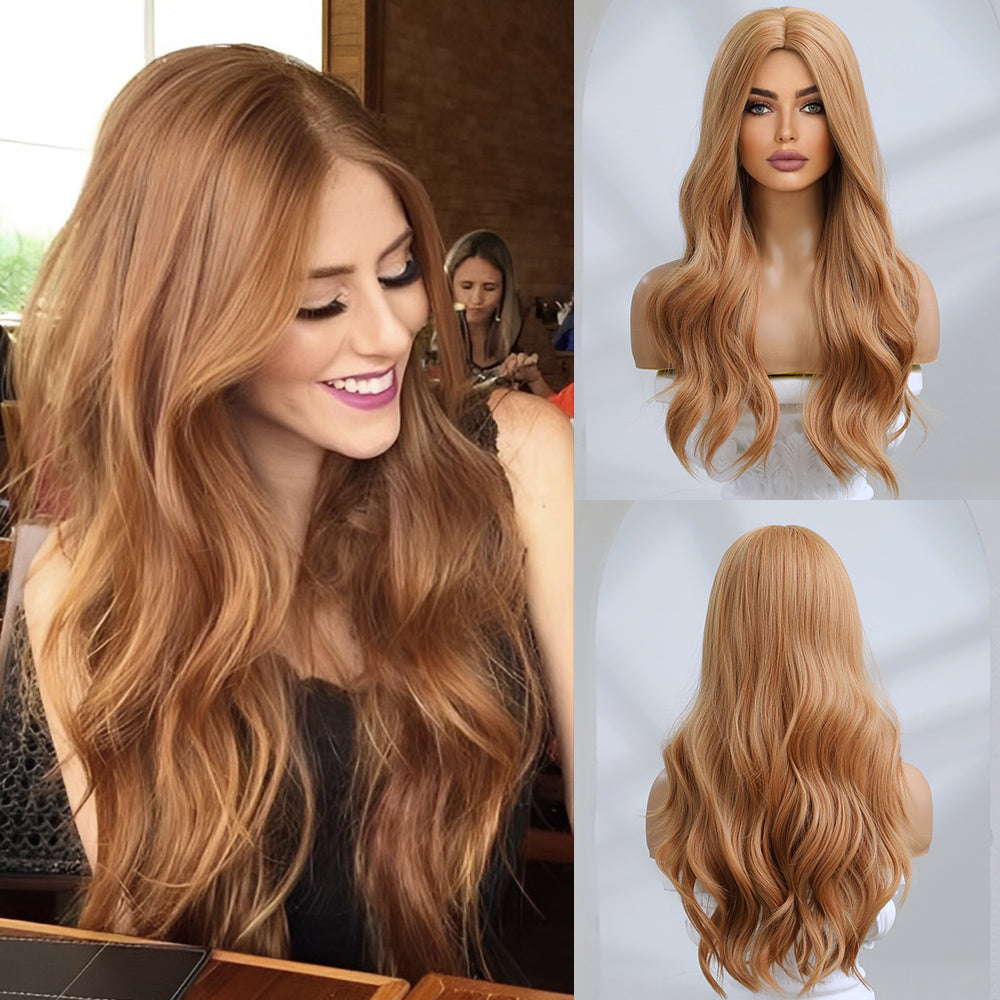 26 inches natural wave and long hair brown fashion wig LC8044-1