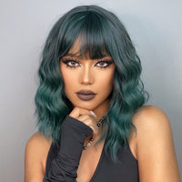 Thumbnail for 16 Inch Green Ombre Wavy BOB wigs for Women SS170-1