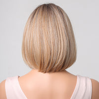 Thumbnail for 12-inch brown ombre blonde Short Straight Bob Wigs for Women LC2015-1