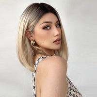 Thumbnail for 14 Inch Brown Ombre Blonde Bob Wigs for Women WL1049-1