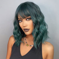 Thumbnail for 16 Inch Green Ombre Wavy BOB wigs for Women SS170-1