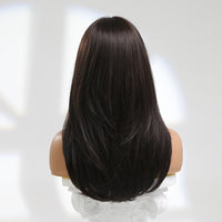 Thumbnail for 18 Inch long straight wigs brown with bangs wigs for women daily or cosplay use LC8015