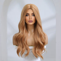 Thumbnail for 26 inches natural wave and long hair brown fashion wig LC8044-1