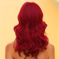 Thumbnail for 18 Inch Red Wavy Bob With Bangs for Women WL1048-1