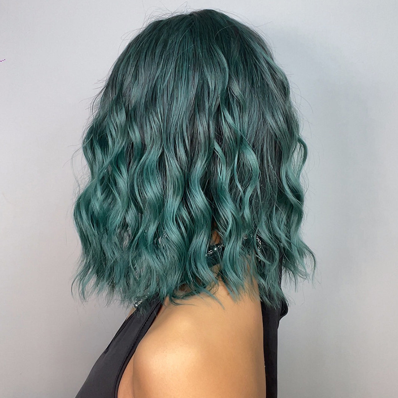 16 Inch Green Ombre Wavy BOB wigs for Women SS170-1