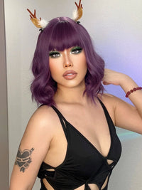 Thumbnail for 14 Inch Purple Short  Wigs for Women WL1006-3