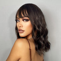 Thumbnail for 12 inches wave short bob hair black women wig LC210-4