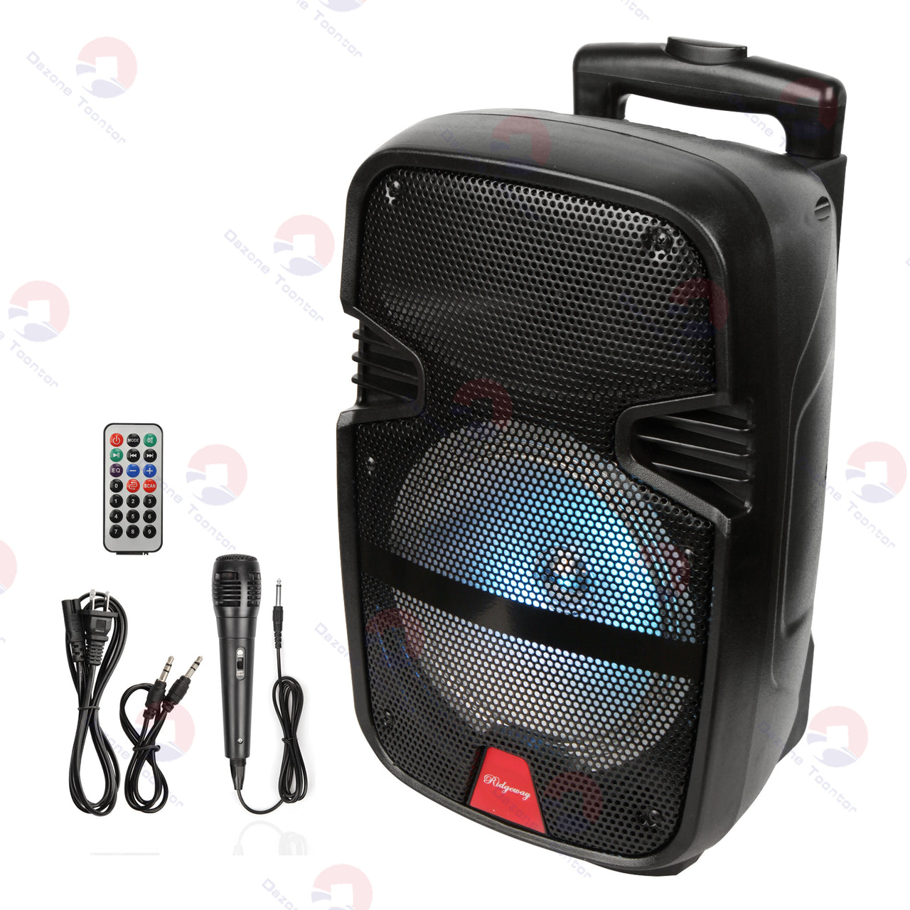 8" 4,400 Watts Wireless Portable Party Bluetooth Speaker With Microphone &Remote