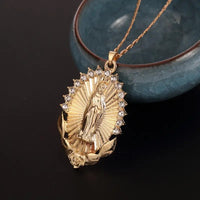 Thumbnail for 1pc Men's Virgin Mary Pendant Necklace Three Colors Available