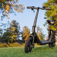 Thumbnail for SEHOMY Electric Scooter Adults with Seat , Portable Scooters for Adults 15.5MPH Lightweight, Foldable 450W Motor Battery E-Scooter Basket, 265lbs Max Load Electronic Scooter 2 Wheel