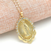 Thumbnail for 1pc Men's Virgin Mary Pendant Necklace Three Colors Available