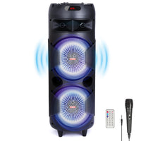 Thumbnail for 5,000W Portable Bluetooth Speaker Dual woofer Heavy Bass Party System Mic AUX FM