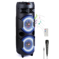 Thumbnail for 5,000W Portable Bluetooth Speaker Dual woofer Heavy Bass Party System Mic AUX FM