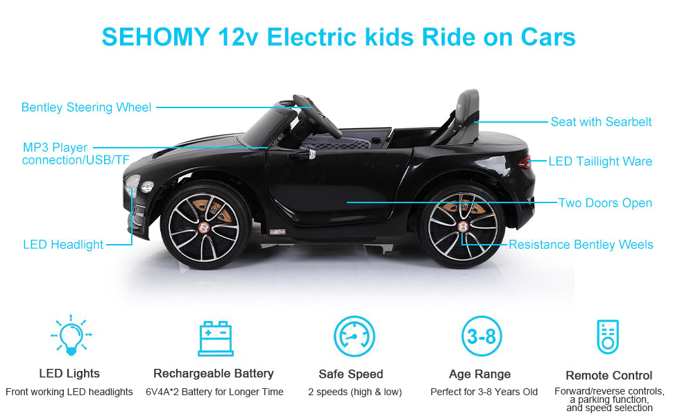 12V Electric Kid car with Parent Remote